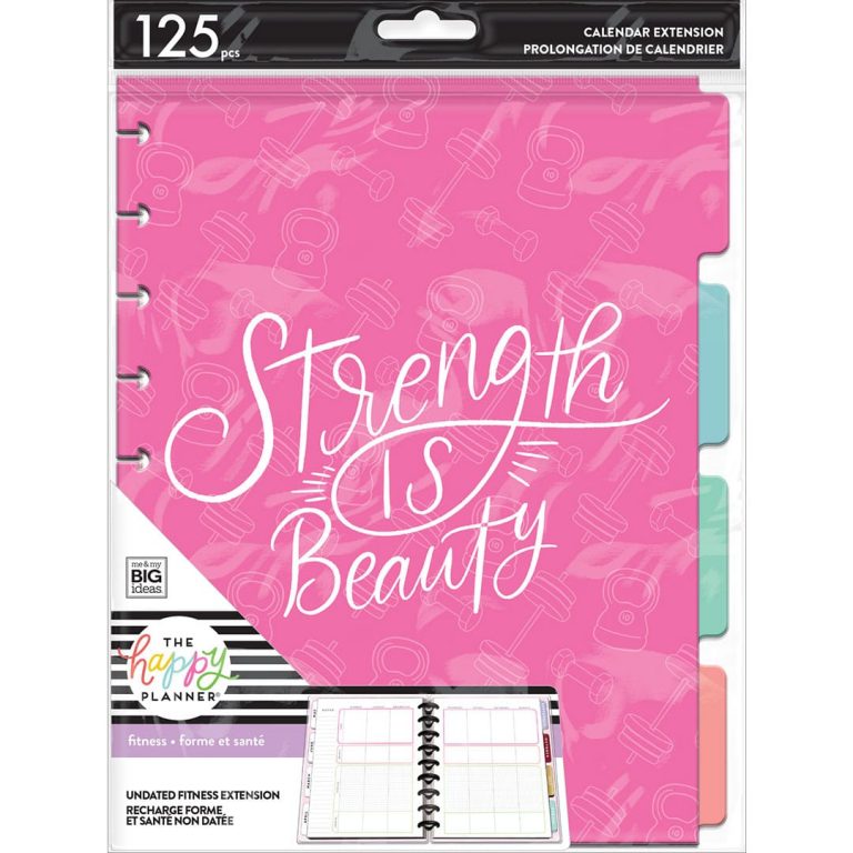 Extensión Semanal Happy Planner Classic, 4 meses sin fecha, Strenght is Extensión Semanal Happy Planner Classic, 4 meses sin fecha, Strenght is